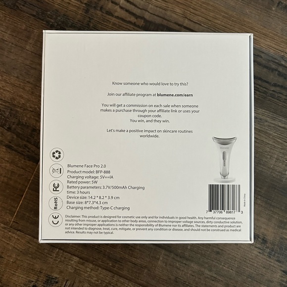 💖EUC Blumene Face Pro 2.0 Infrared Light Therapy White Facial Device - Picture 3 of 6